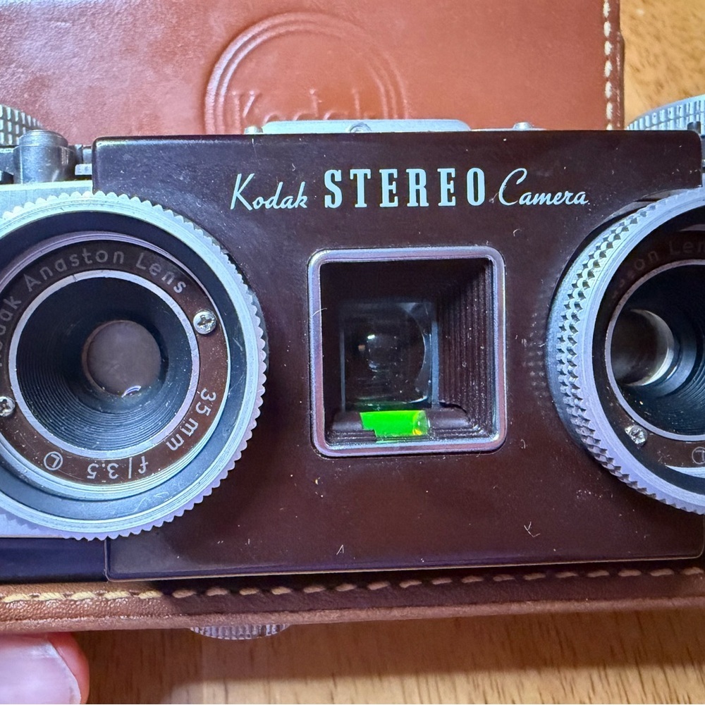 Vintage Kodak Stereo Camera 35mm 3D Camera Kodak Anastigmat f3.5 35mm Working w - Picture 7 of 13